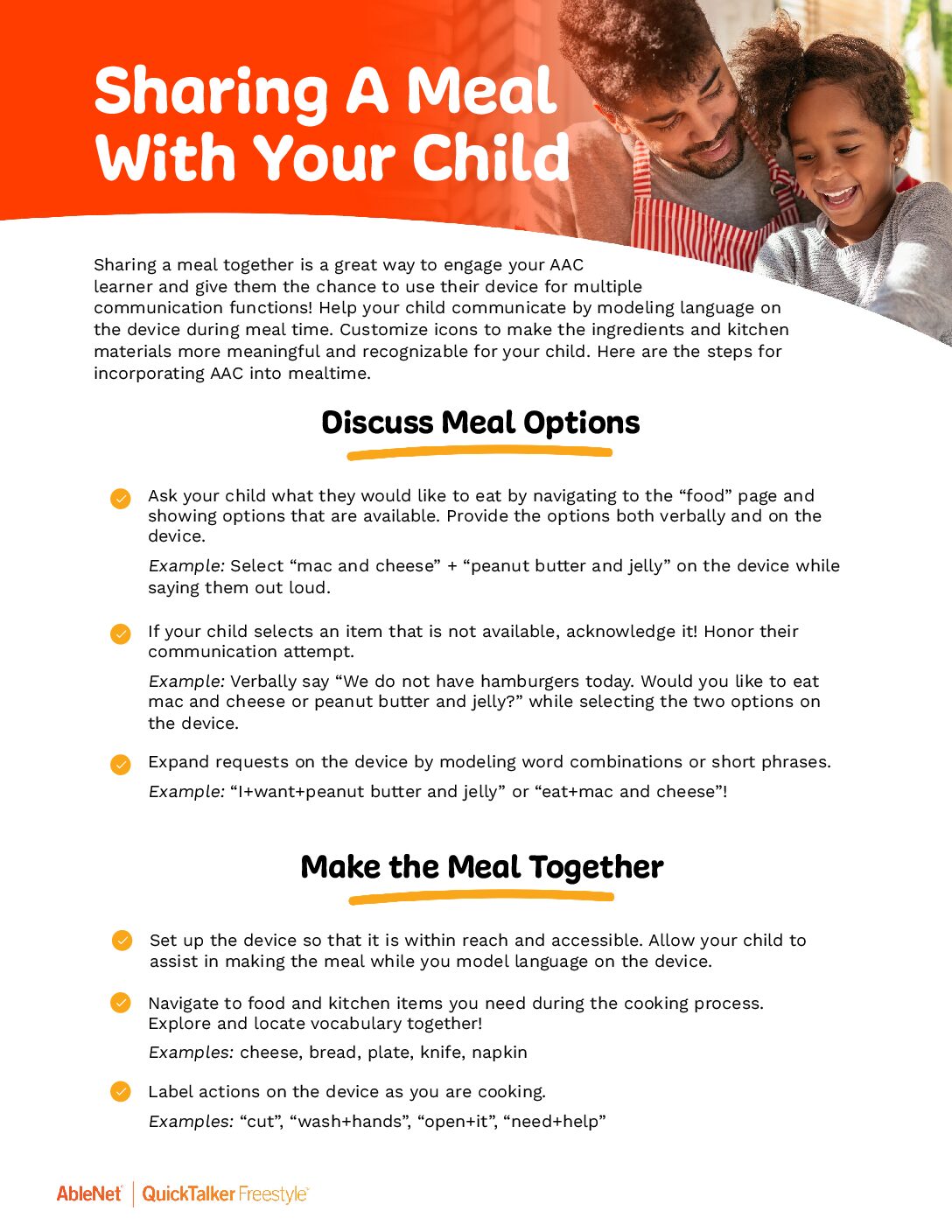 Activity: Sharing A Meal With Your Child - AbleNet | SupportHub