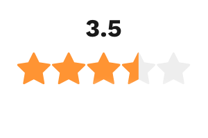 three and a half stars out of 5