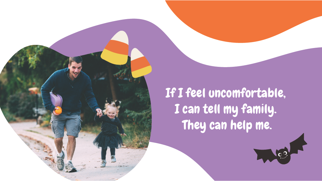 If I feel uncomfortable, I can tell my family. They can help me.