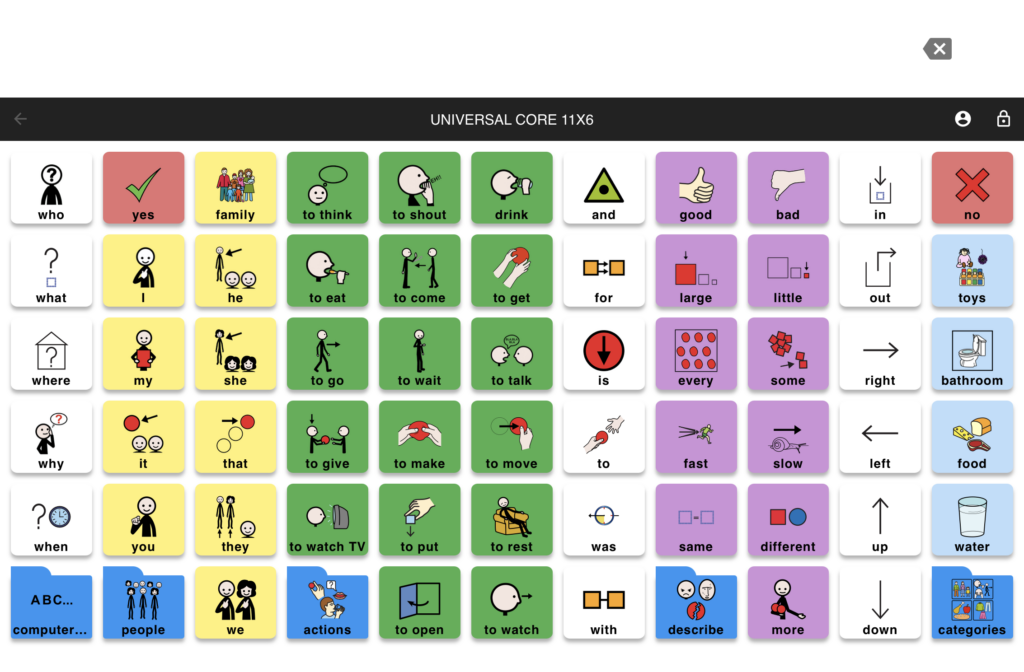 Cboard home screen