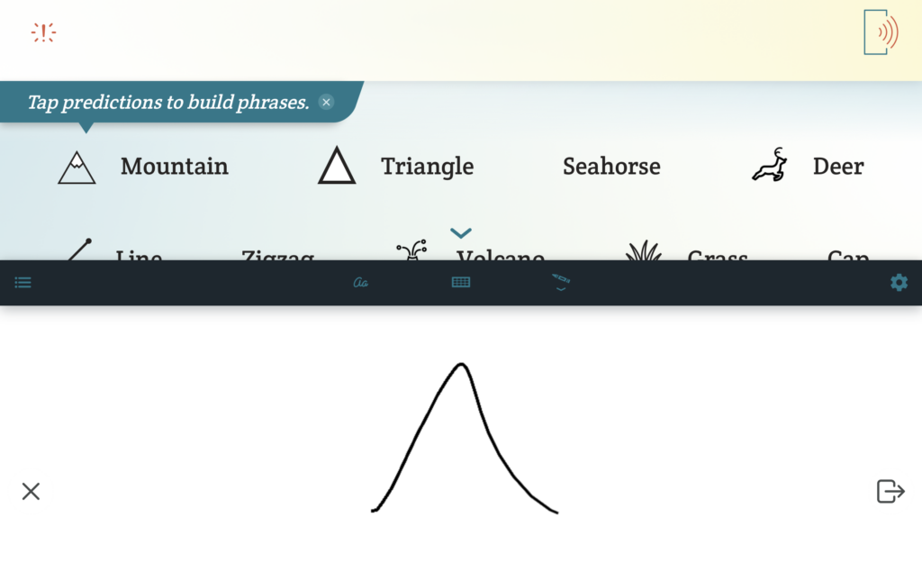 Spoken's prediction based on a shape