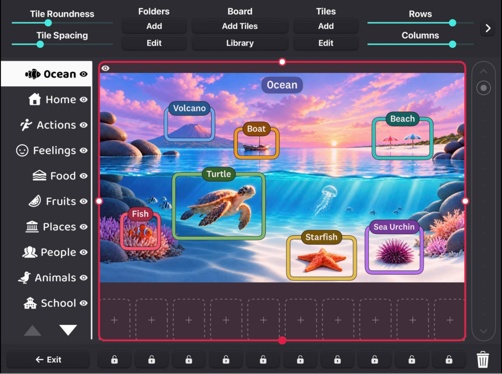 Fast AAC Visual Scene Ocean Example